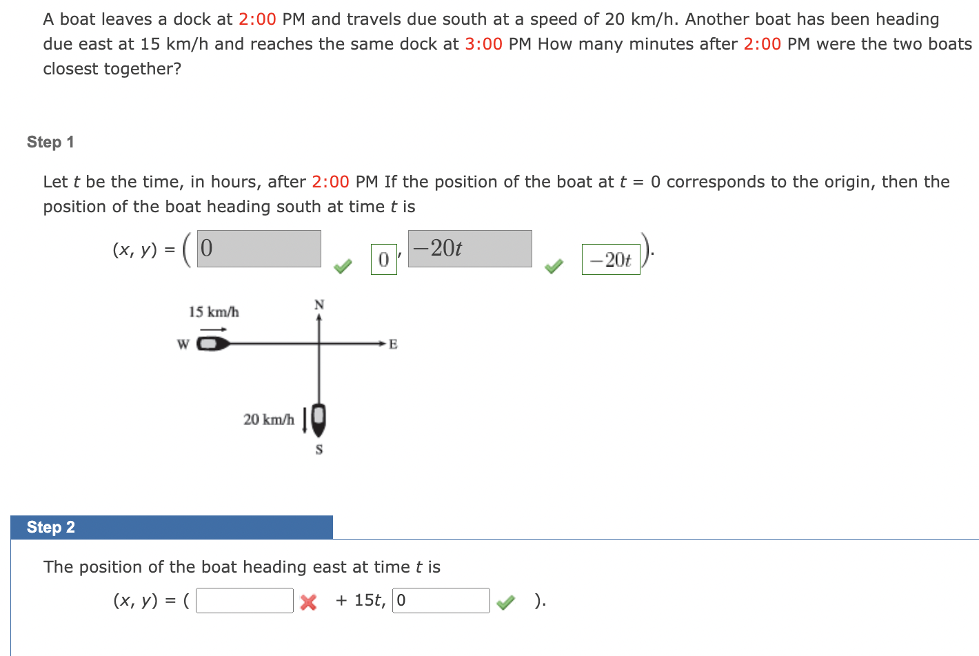 solved-a-boat-leaves-a-dock-at-2-00-pm-and-travels-due-south-chegg
