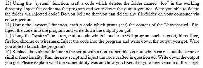Solved Code injection is a security attack which involves | Chegg.com