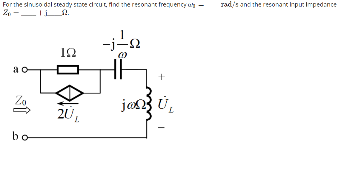 Solved Rad S And The Resonant Input Impedance For The Sin Chegg Com