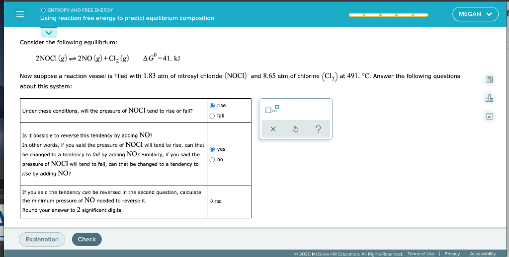 Solved O ENTROPY AND FREE ENERGY Using reaction free energy | Chegg.com