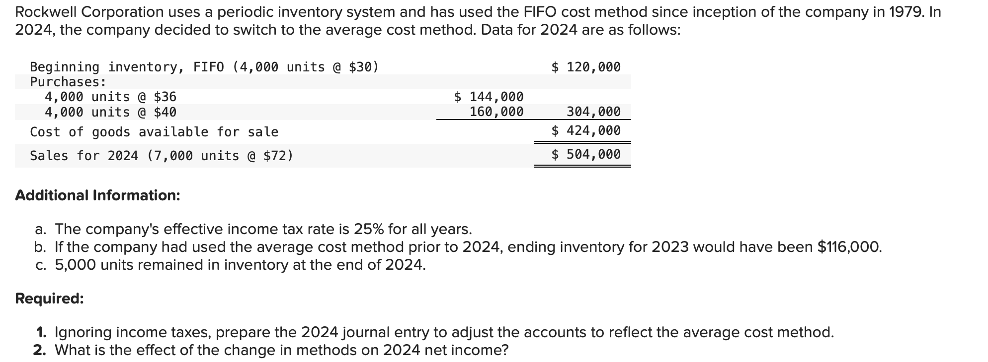 Solved Rockwell Corporation uses a periodic inventory system | Chegg.com