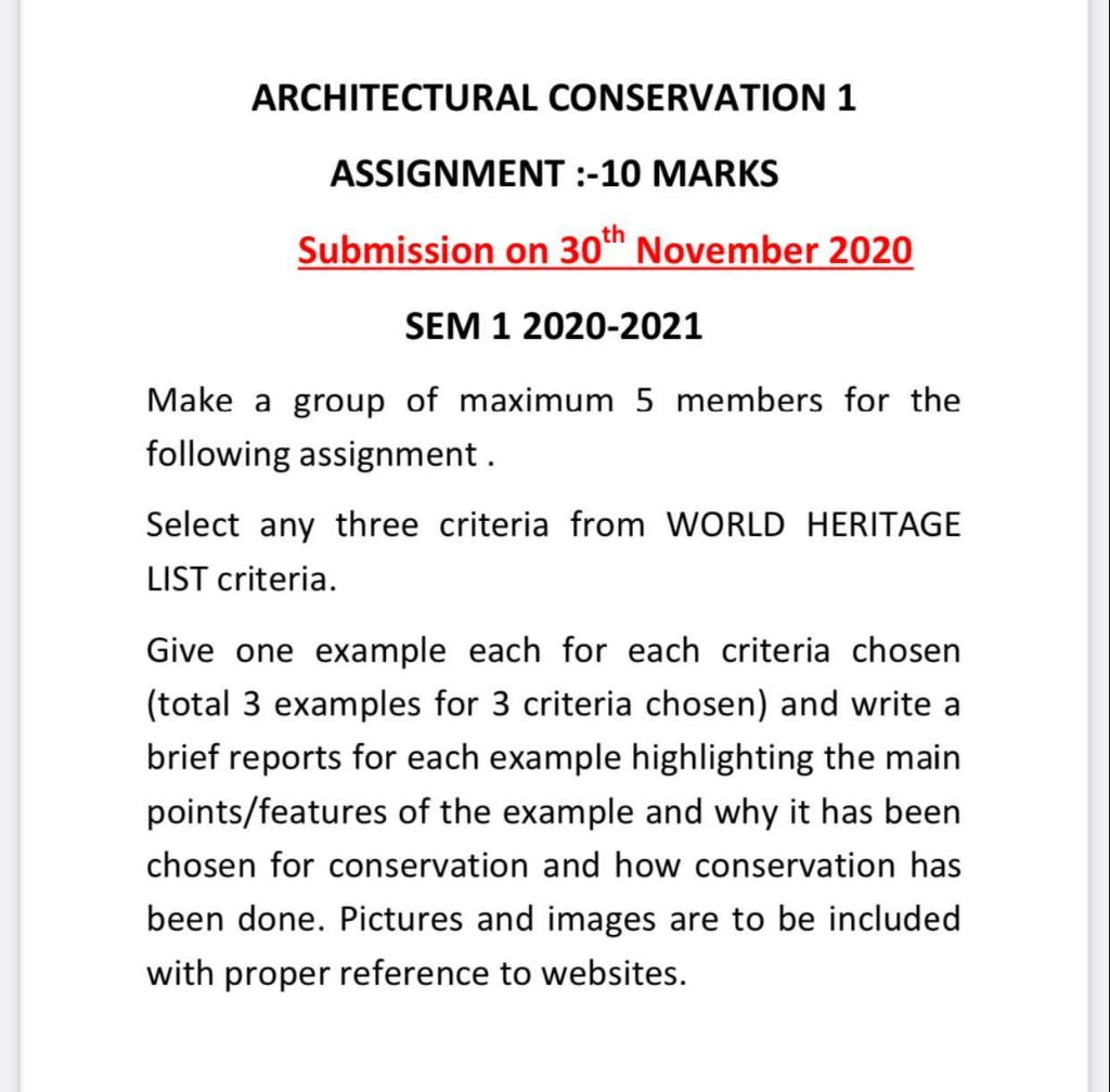 architectural-conservation-1-assignment-10-marks-chegg
