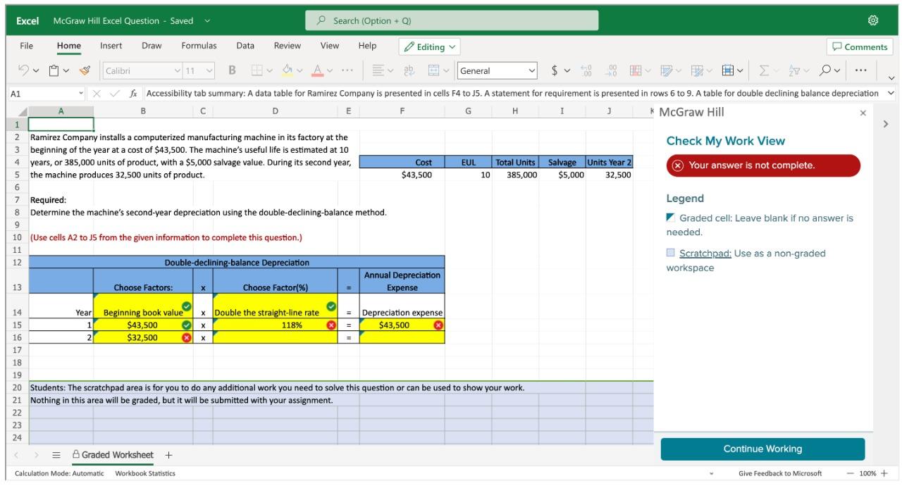 Solved Excel McGraw Hill Excel Question - Saved Search | Chegg.com