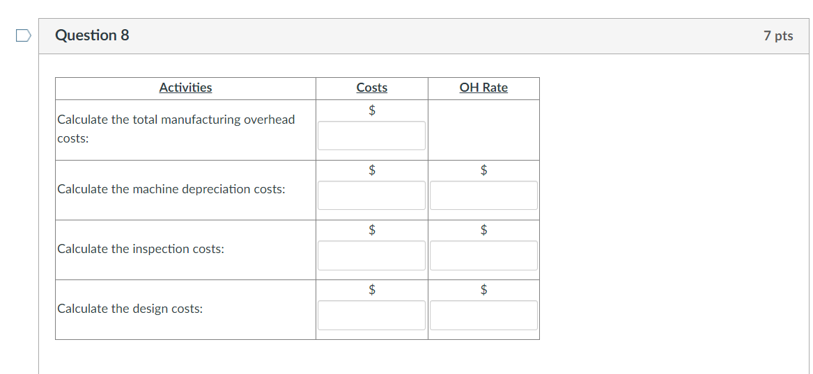 Solved Please use the following information for Questions 6 | Chegg.com