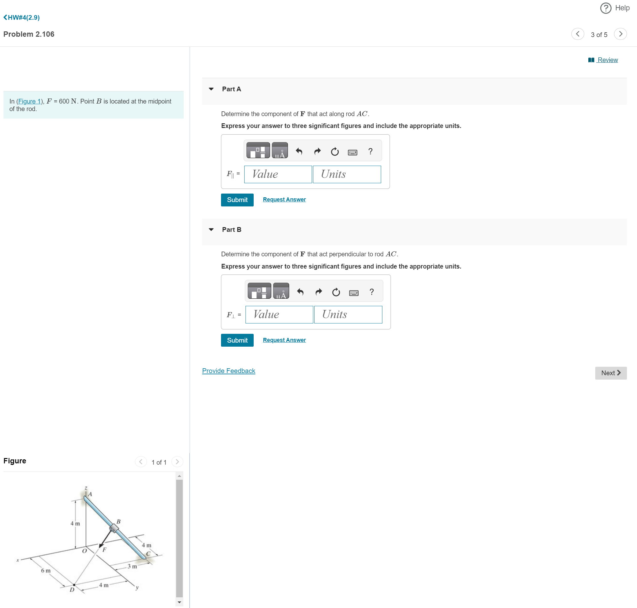 Solved In (Figure 1), F=600N. ﻿Point B ﻿is Located At The | Chegg.com