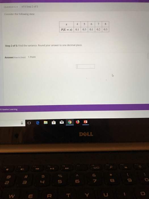 Solved Question 6 of 8 Step 2 of 5 Consider the following | Chegg.com