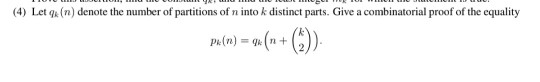 Solved (4) Let q (n) denote the number of partitions of n | Chegg.com