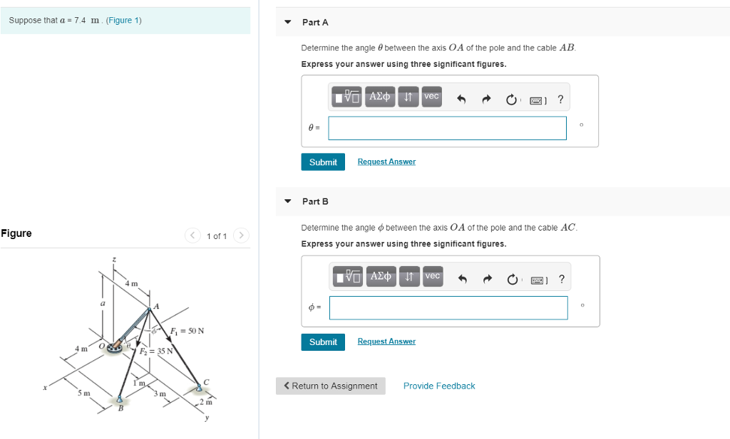 Solved Suppose that a 7.4 m. (Figure 1) Part A Determine the | Chegg.com