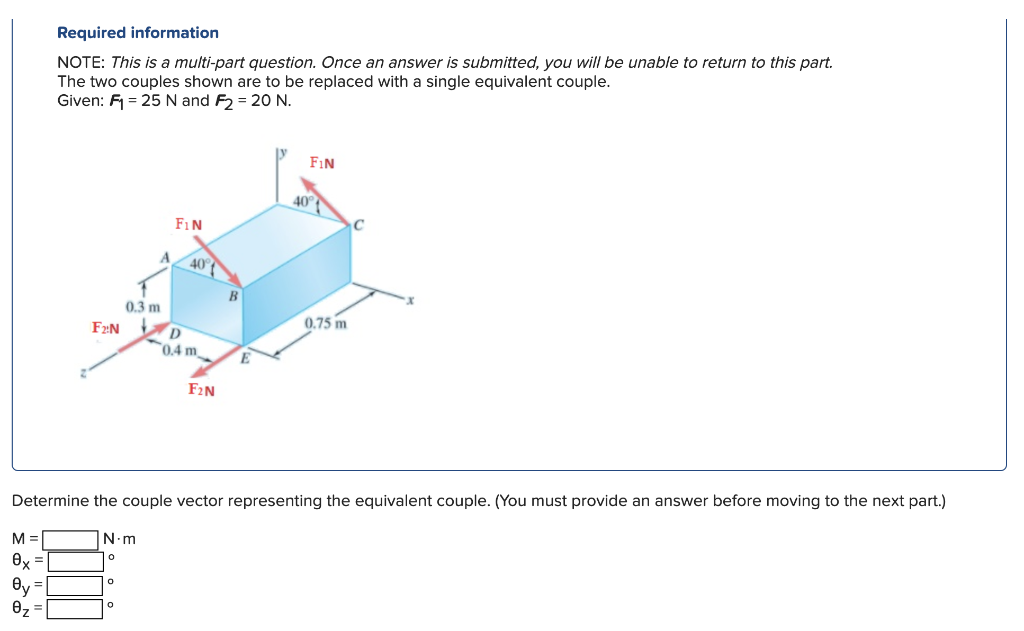 Solved Required Information NOTE: This Is A Multi-part | Chegg.com