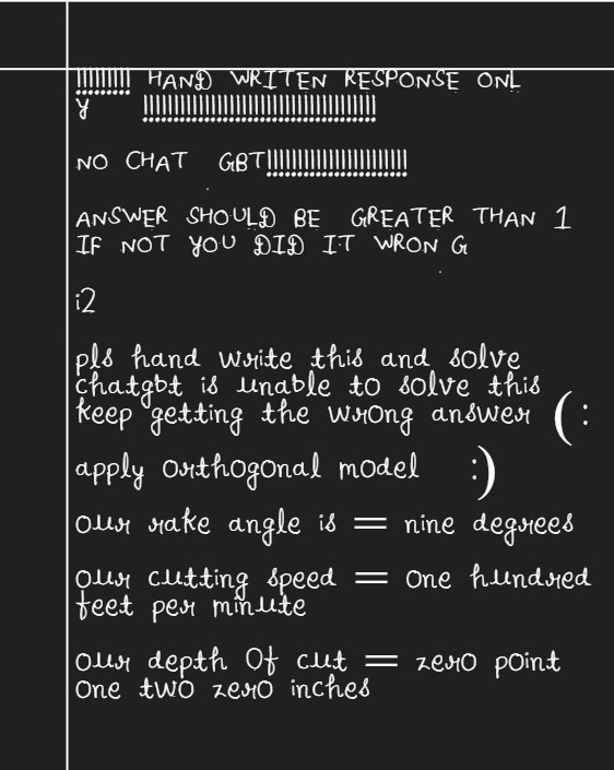 Solved !!!!!!!!! Hand Writen Response Onl No Chat 