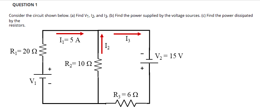 Solved QUESTION 1 Consider the circuit shown below. (a) Find | Chegg.com