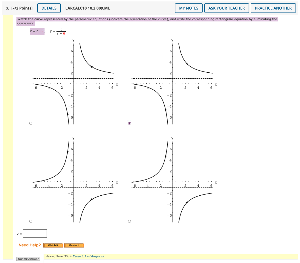 Solved Sketch The Curve Represented By The Parametric Chegg Com