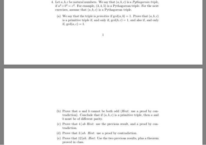 Solved 4. Let A, B, C Be Natural Numbers. We Say That (a, B, | Chegg.com