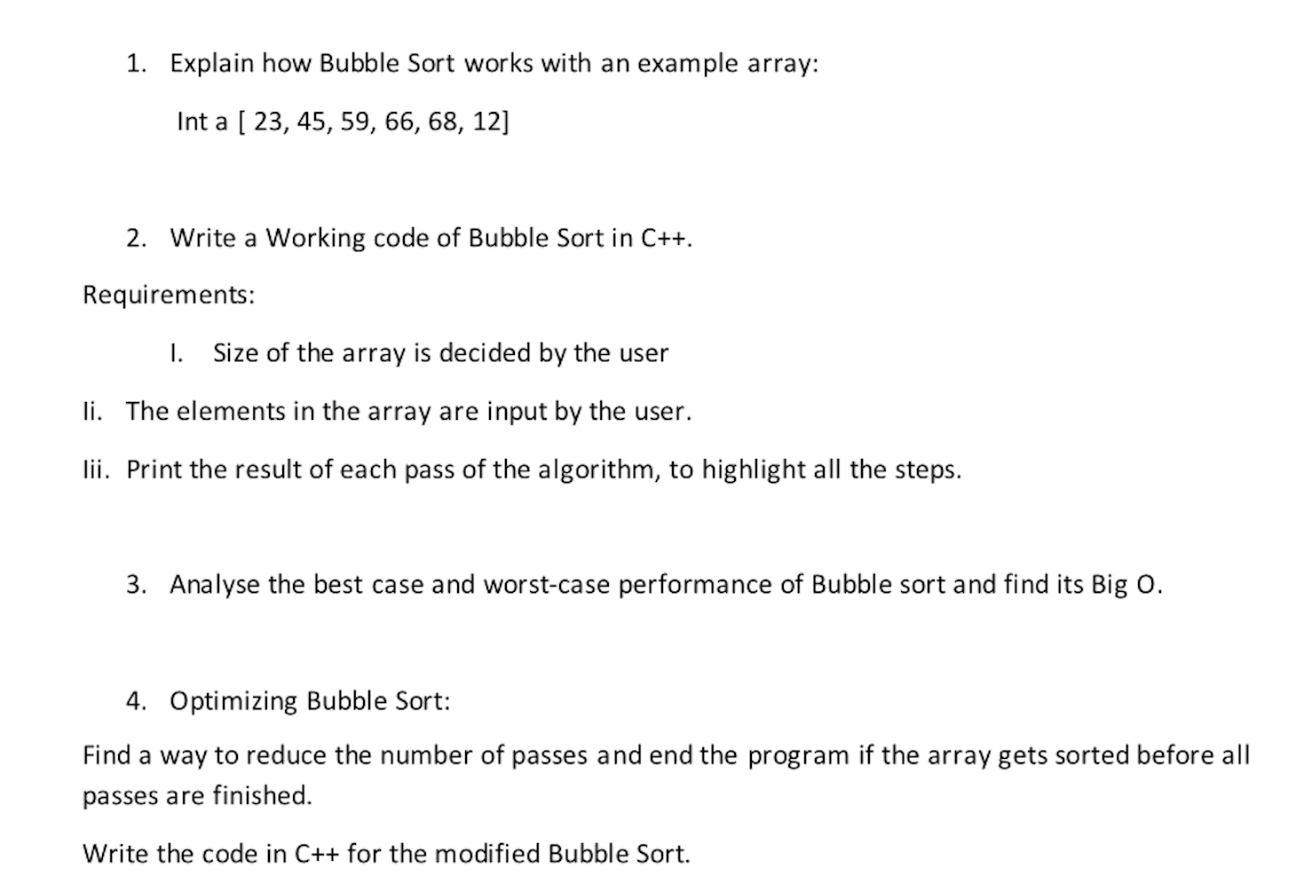 Bubble sort algorithm in C (With sample program) - QA With Experts