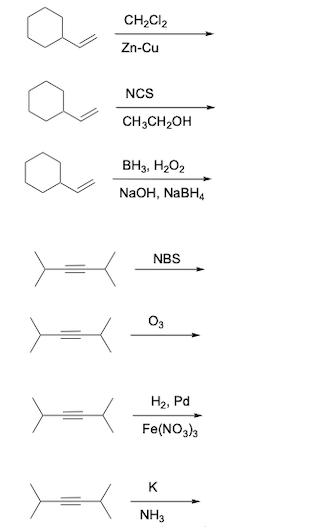 Solved CH2CH2 Zn-Cu NCS a CH3CH2OH BH3, H2O2 NaOH, NaBHA NBS | Chegg.com