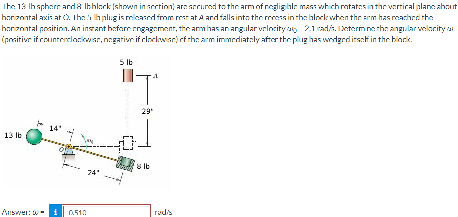 solved-the-13-lb-sphere-and-8-lb-block-shown-in-section-chegg