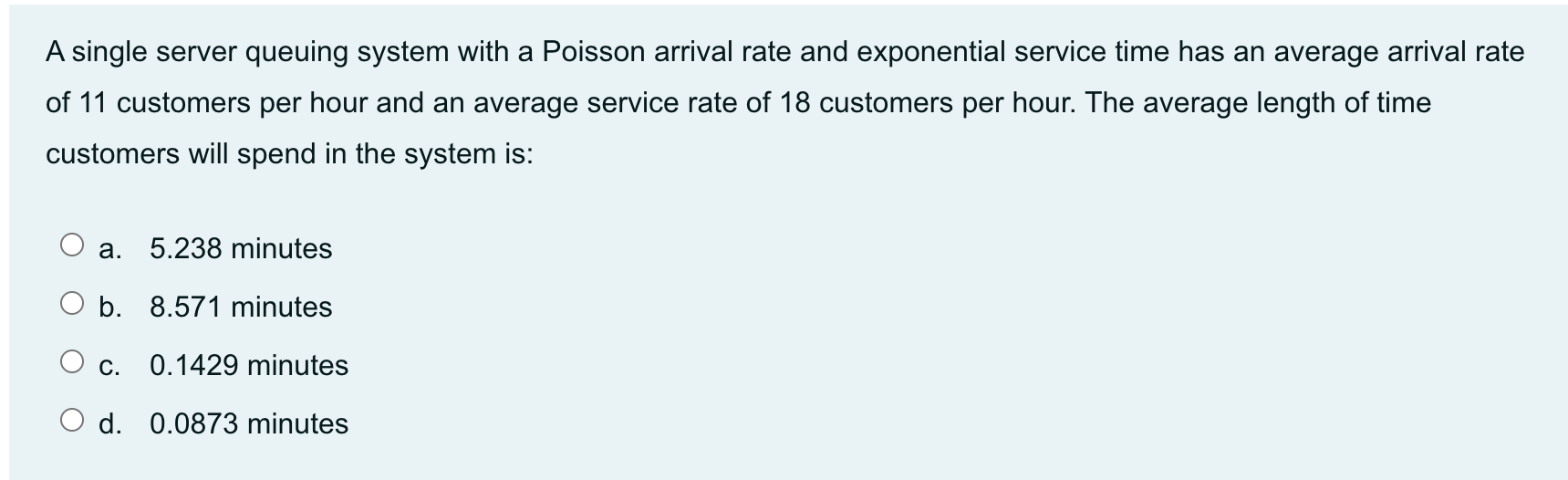 Solved A single server queuing system with a Poisson arrival