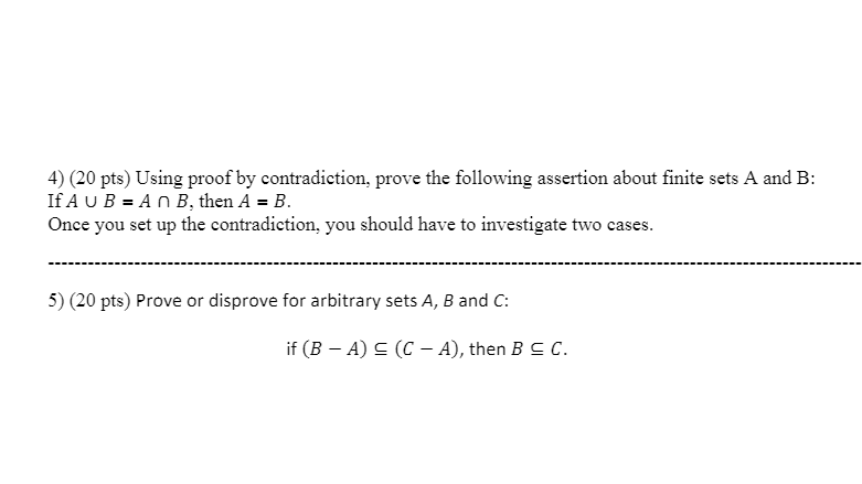 Solved 4 Pts Using Proof By Contradiction Prove The Chegg Com