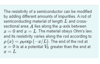 Solved The resistivity of a semiconductor can be modified by | Chegg.com