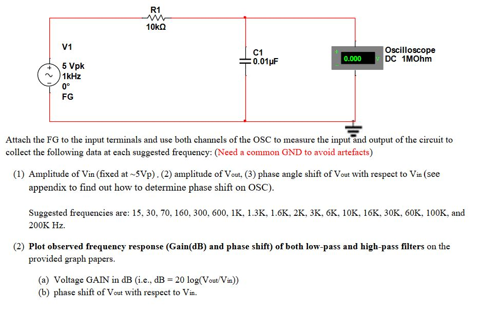 Experiment 6&7 RC Circuits Frequency Response. (2