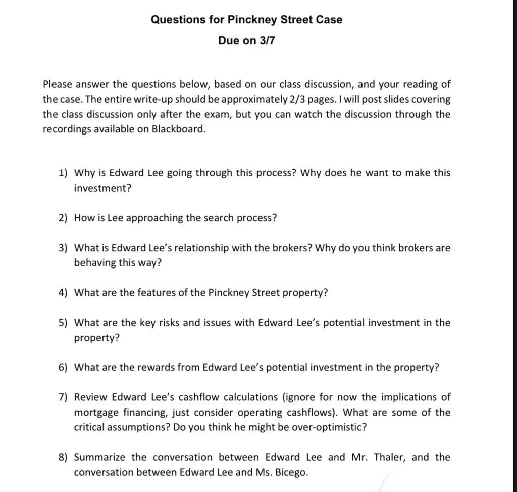 pinckney street case study pdf free