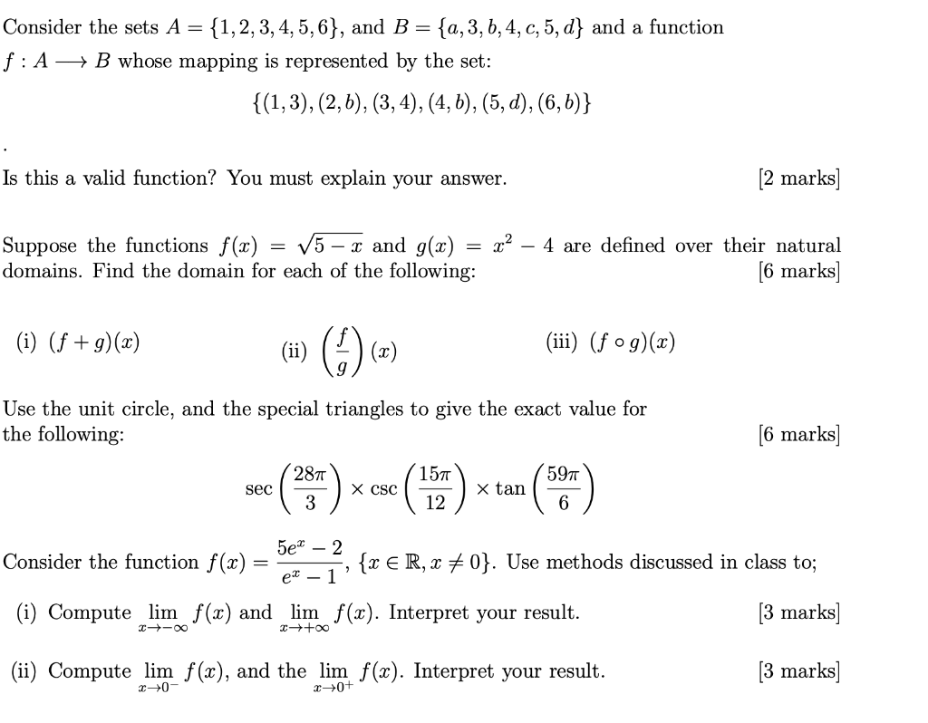 Solved Consider The Sets A = {1,2,3,4,5,6), And B = = {a, 3, | Chegg.com