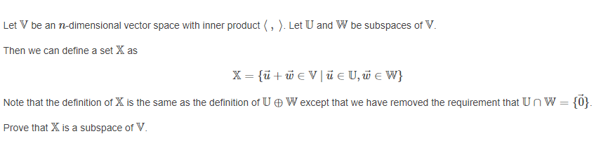Solved Let V be an n-dimensional vector space with inner | Chegg.com
