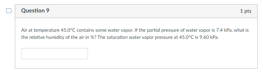 Solved Air at temperature 45.0∘C contains some water vapor. | Chegg.com