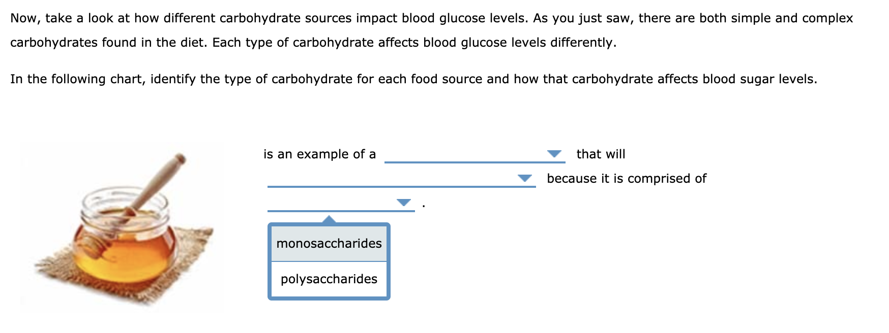 Types Of Carbohydrates Chart