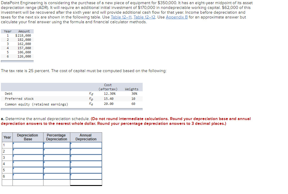 Solved DataPoint Engineering is considering the purchase of | Chegg.com