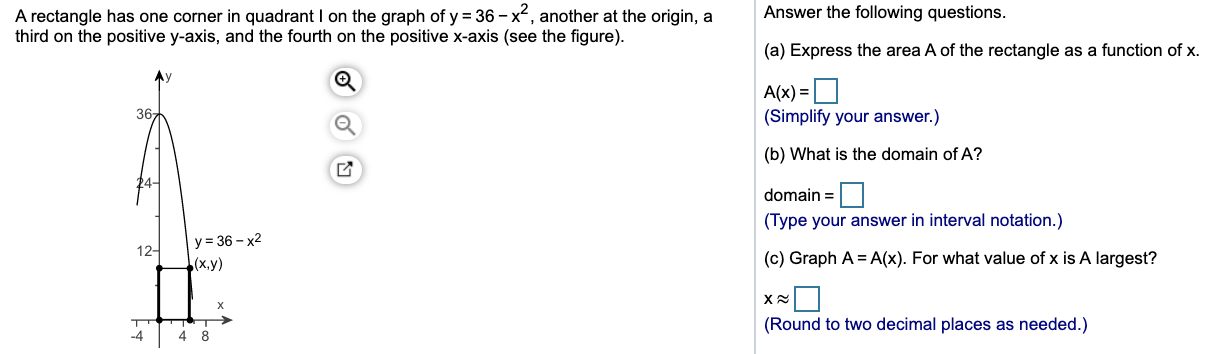 Solved Answer the following questions. A rectangle has one | Chegg.com