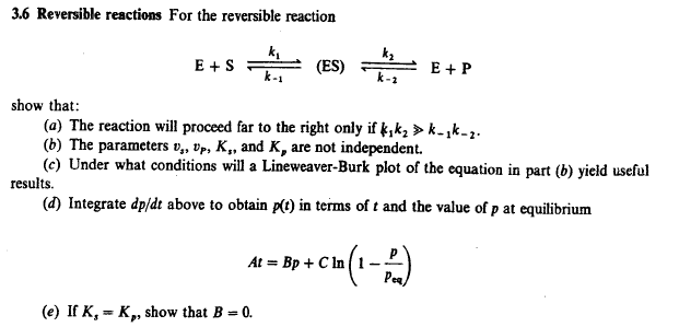 Solved 3.6 Reversible reactions For the reversible reaction | Chegg.com