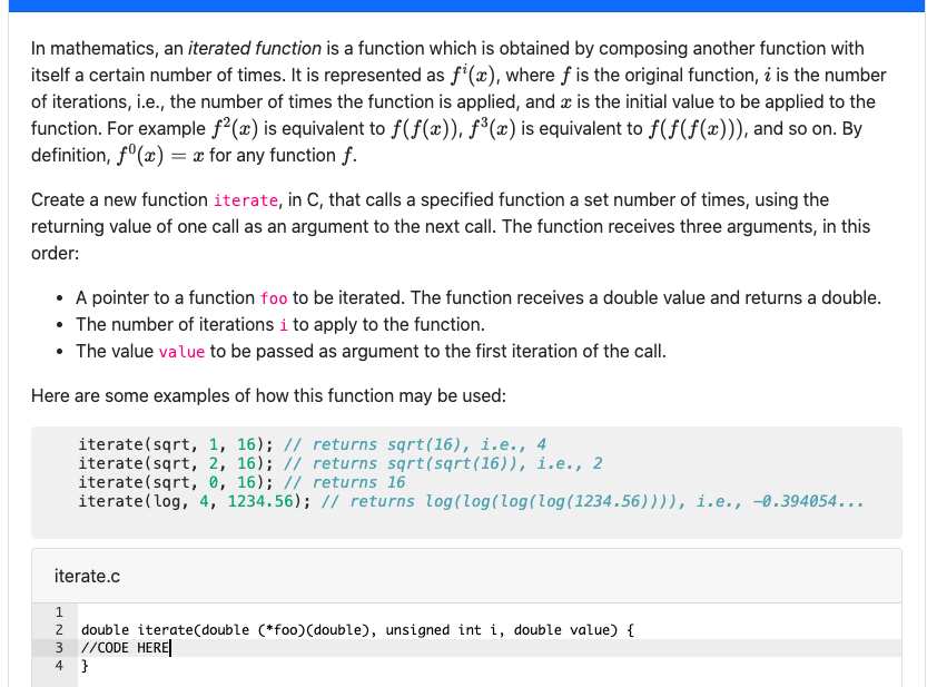 Solved In mathematics, an iterated function is a function | Chegg.com