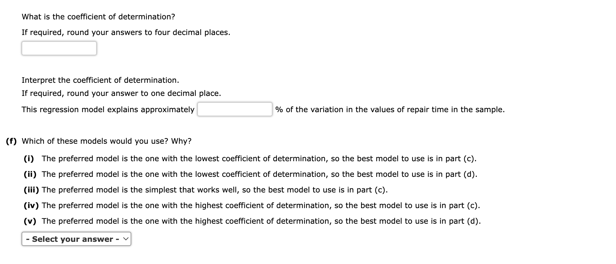 Solved (a) Use the data to develop the simple linear | Chegg.com