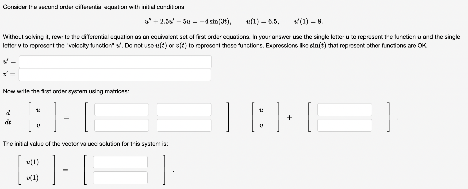Solved Consider the second order differential equation with | Chegg.com
