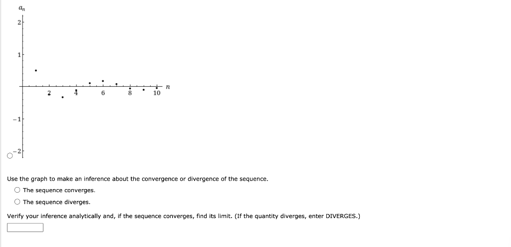 Solved Use a graphing utility to graph the first 10 terms of | Chegg.com