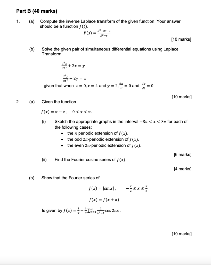 Solved (a) Compute the inverse Laplace transform of the | Chegg.com