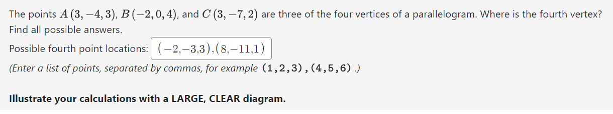 Solved The Points A(3,−4,3),B(−2,0,4), And C(3,−7,2) Are | Chegg.com