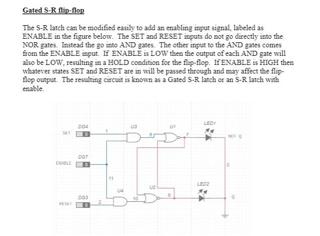 Solved No 3 5 Figure 1 SR Flip Flop 2. Arrow 1 in the above | Chegg.com