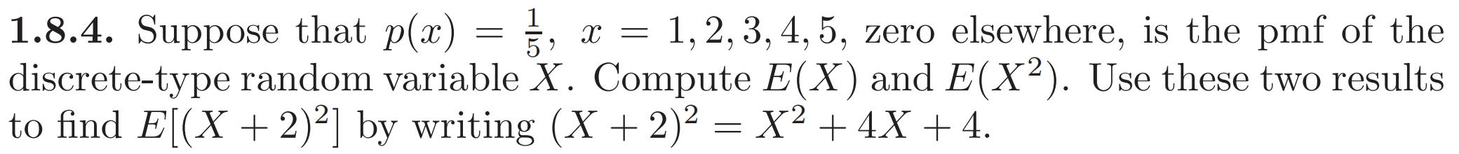 p(x)=15,x=1,2,3,4,5Answer is | Chegg.com