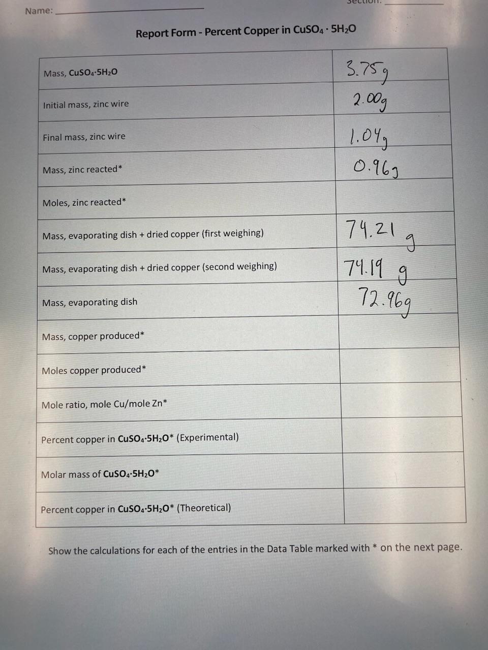 solved-name-report-form-percent-copper-in-cuso4-5h2o-show-chegg