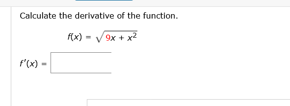 Solved Calculate The Derivative Of The Chegg Com