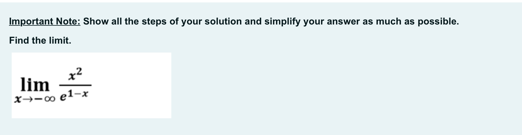 Solved Important Note: Show all the steps of your solution | Chegg.com