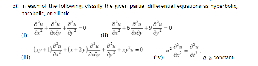 Solved B) In Each Of The Following, Classify The Given | Chegg.com