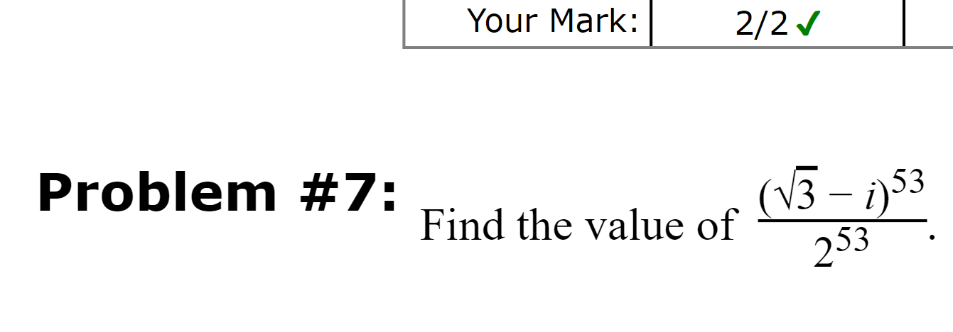 work out the value of 53