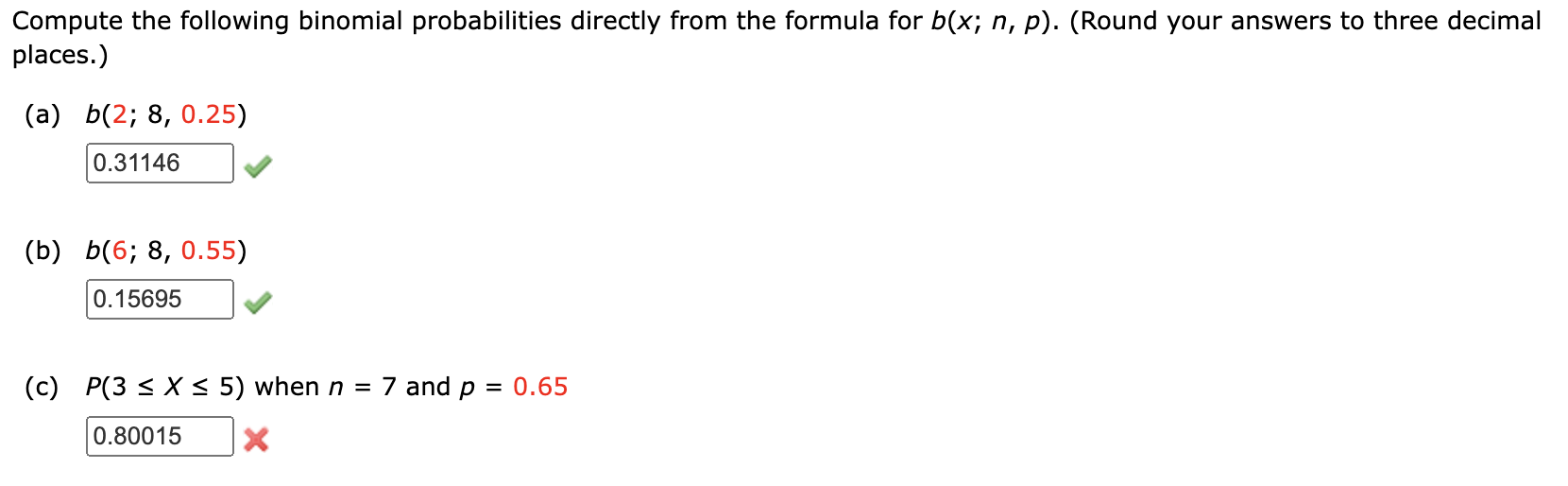 Solved Compute The Following Binomial Probabilities Directly | Chegg.com