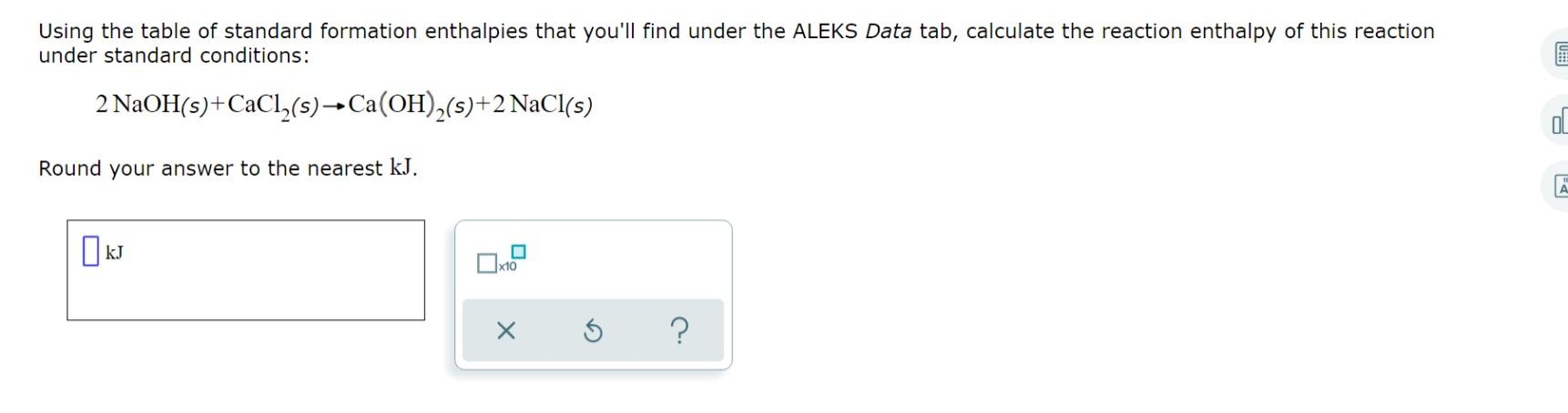 Solved Using the table of standard formation enthalpies that | Chegg.com