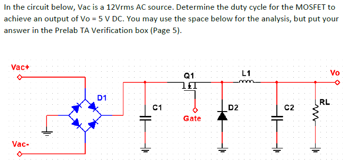 Solved In The Circuit Below, Vac Is A 12vrms Ac Source. 