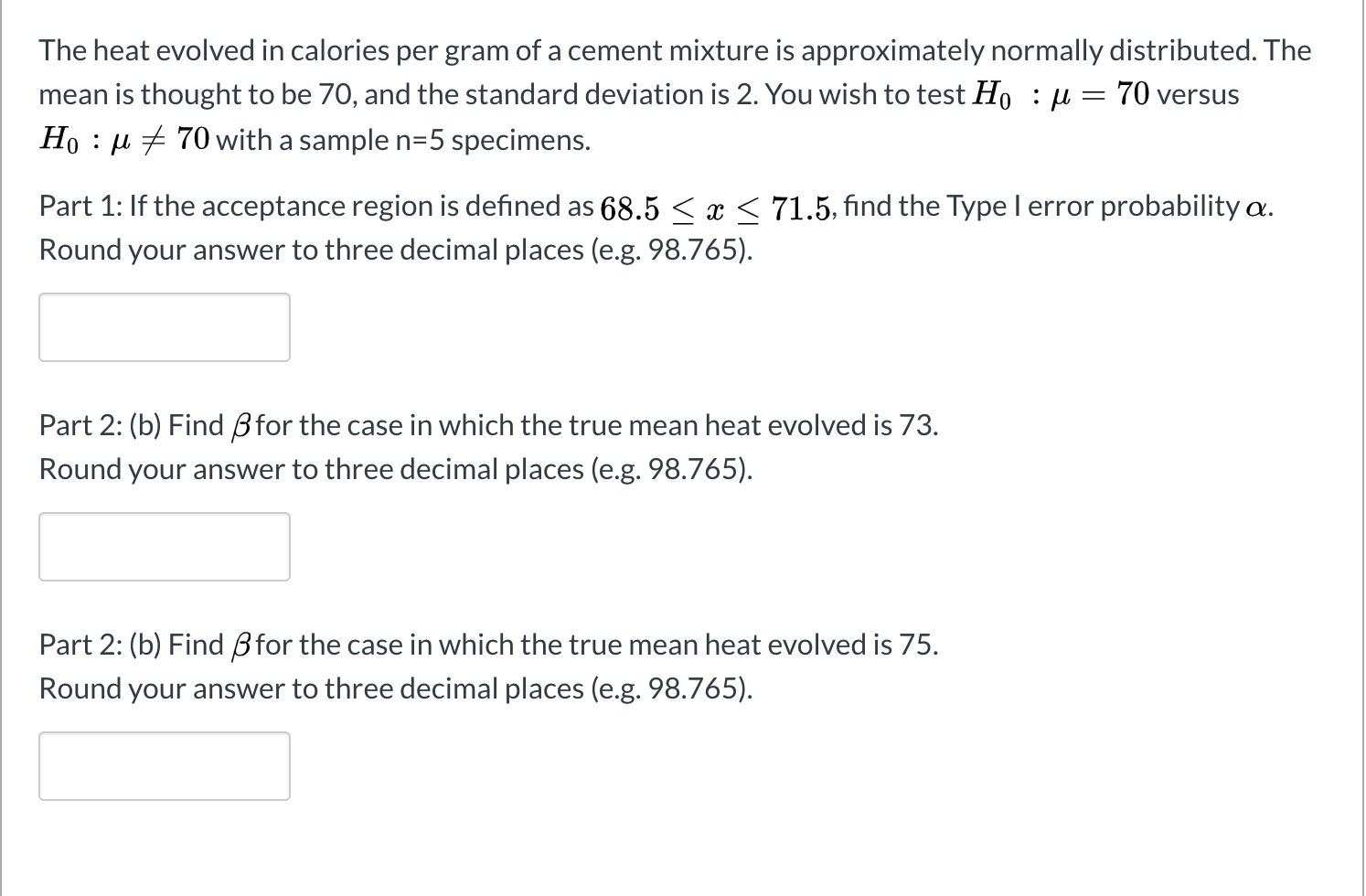 Solved The heat evolved in calories per gram of a cement