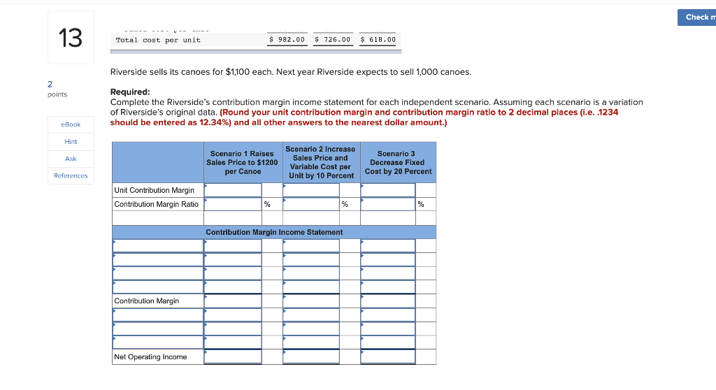 Solved E5-19 (Algo) Calculating Contribution Margin And | Chegg.com